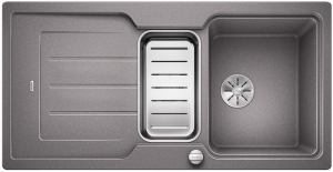 Blanco Classic Neo 6 S Einbausp�le Silgranit PuraDur, Farbe alumetallic, InFino Ablauf, 524119