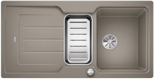 Blanco Classic Neo 6 S Einbausp�le Silgranit PuraDur, Farbe tartufo, InFino Ablauf, 524124