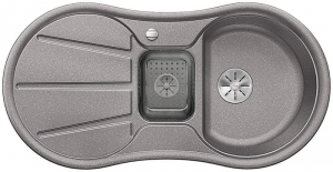 Blanco Cron 6 S Silgranit PuraDur 2, Farbe alumetallic, InFino Ablauf, 524089