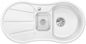 Blanco Cron 6 S Silgranit PuraDur 2, Farbe weiss, InFino Ablauf, 524091