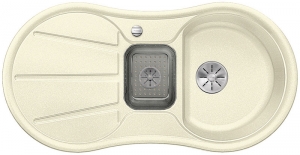 Blanco Cron 6 S Silgranit PuraDur 2, Farbe jasmin, InFino Ablauf, 524092