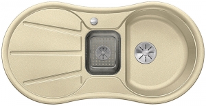 Blanco Cron 6 S Silgranit PuraDur 2, Farbe champagner, InFino Ablauf, 524093