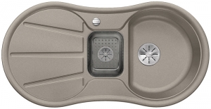 Blanco Cron 6 S Silgranit PuraDur 2, Farbe tartufo, InFino Ablauf, 524094
