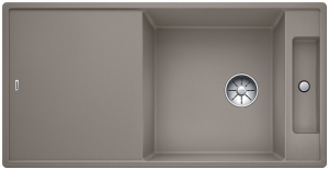 Blanco Axia III XL 6 S Silgranit PuraDur, Farbe tartufo, Glasschneidbrett, InFino Ablauf, 523517