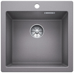 Blanco Pleon 5 Silgranit PuraDur, Farbe alumetallic, InFino Ablauf, 523678