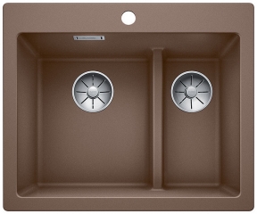 Blanco Pleon 6 Split Silgranit PuraDur, Farbe muskat, InFino Ablauf, 523704