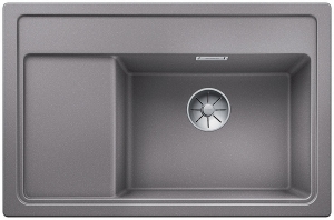 Blanco Zenar XL 6 S Compact Silgranit PuraDur, Farbe alumetallic, Glasschneidbrett, InFino Ablauf, 523708