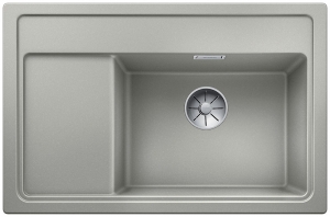 Blanco Zenar XL 6 S Compact Silgranit PuraDur, Farbe perlgrau, Glasschneidbrett, InFino Ablauf, 523757
