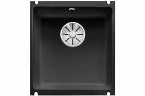 Blanco Subline 375-U Keramik PuraPlus, Farbe schwarz, InFino Ablauf, 523732