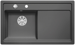 Blanco Zenar 45 S Keramik PuraPlus Becken links, Farbe basalt, InFino Ablauf, 524162
