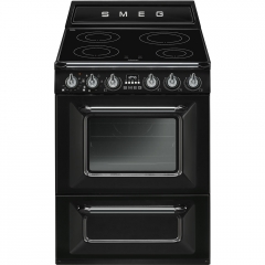 SMEG TR60IBL Kochzentrum, Schwarz, 60 cm, 4 Induktionskochzonen, mit 5 Jahren Garantie!