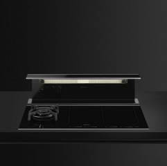 Smeg KSDD90VN-2 Downdraft-Muldenlfter, Randabsaugung vorne/hinten, Schwarzglas, 90 cm, Energieeffizienzklasse: A, mit 5 Jahren Garantie!