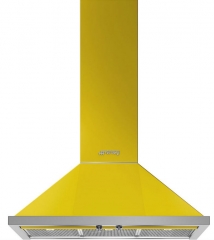 Smeg KPF9YW Dekor-Wandhaube, gelb, 90 cm, 3 Leistungsstufen + INTENSIV, Energieeffizienzklasse: A+, mit 5 Jahren Garantie!