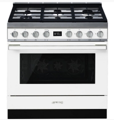 SMEG CPF9GPWHD Portofino-Kochzentrum, Wei, 90 cm, Gaskochmulde, Backofen Multifunktion, mit 5 Jahren Garantie!