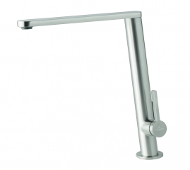 Villeroy & Boch Armatur Finera Slope Edelstahl massiv, Hochdruck Festauslauf, 927600LC