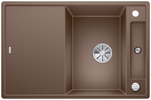 Blanco Axia III 45 S Silgranit PuraDur 2, inkl. Glasschneidbrett, Farbe muskat, InFino Ablauf, 523191