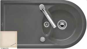 Einzelstck Villeroy & Boch Lagor Pure 50, Farbe I2 Cappuccino, Classicline, Handbettigung, Bohrung 1