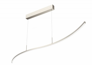 LUMICA Curved 1 LED, Pendelleuchte, Aluminiumgehuse, Abdeckung opal, 7065009