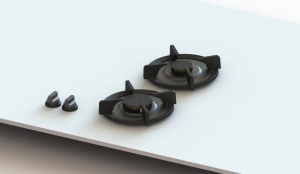 PITT by Reginox Bandai Professional Gas-Modul fr Erdgasbetrieb, 2 Messing-Brenner