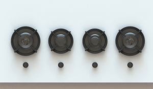 PITT by Reginox Danau Professional Gas-Modul fr Flaschengasbetrieb, 4 Messing-Brenner