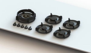 PITT by Reginox Enep Professional Gas-Modul fr Erdgasbetrieb, 5 Messing-Brenner