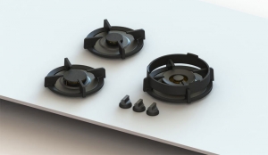 PITT by Reginox Capital XL Professional Gas-Modul fr Flaschengasbetrieb, 3 Messing-Brenner