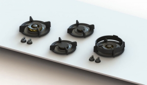 PITT by Reginox Dempo XL Professional Gas-Modul fr Erdgasbetrieb, 4 Messing-Brenner