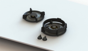 PITT by Reginox Bennett Professional Gas-Modul fr Flaschengasbetrieb, 2 Messing-Brenner