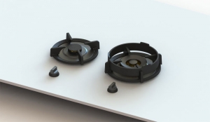 PITT by Reginox Bely Professional Gas-Modul fr Erdgasbetrieb, 2 Messing-Brenner