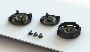 PITT by Reginox Colo Professional Gas-Modul fr Erdgasbetrieb, 3 Messing-Brenner