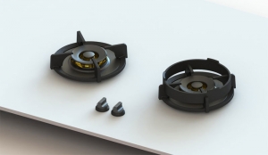 PITT by Reginox Bromo Professional Gas-Modul fr Flaschengasbetrieb, 2 Messing-Brenner