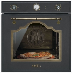 SMEG SFP750AOPZ Nostalgie-Einbaubackofen Multifunktion, Messing, Energieeffizienzklasse: A, mit 5 Jahren Garantie!