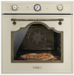 SMEG SFP750POPZ Nostalgie-Einbaubackofen Multifunktion, Creme, Energieeffizienzklasse: A, mit 5 Jahren Garantie!