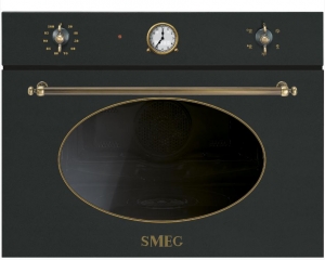 SMEG SF4800VAO Einbau-Kompakt-Dampfbackofen, 45cm, Anthrazit-Messing, mit 5 Jahren Garantie!
