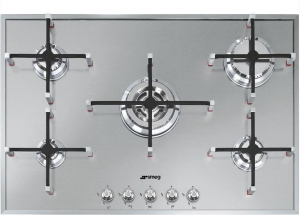 SMEG PX7502DE Gaskochfeld, 74cm, Edelstahl, Restyling Linea, mit 5 Jahren Garantie!