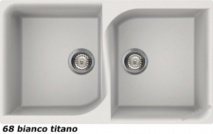 Einzelstck Reginox Monza 450, Farbe 68 bianco titano, als Auflagesple einbaubar