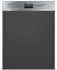 SMEG PL4325XIN Einbau-Geschirrspler, 60x82 cm, Edelstahlfront, Energieeffizienzklasse A+++, mit 5 Jahren Garantie!