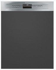 SMEG PL4323XDE Einbau-Geschirrspler, 60x82 cm, Edelstahlfront, Energieeffizienzklasse A+++, mit 5 Jahren Garantie!