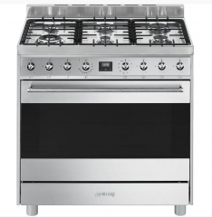 SMEG C9GMXD9 Kombi-Standherd, 90cm, Symphony Design, Edelstahl, mit 5 Jahren Garantie!