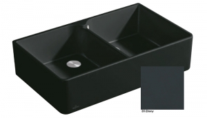Villeroy & Boch Splstein 90 X Doppelbecken, Farbe S5 Ebony, Premiumline