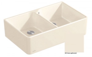 Villeroy & Boch Splstein 80 X Doppelbecken, Farbe KR Crema, Classicline