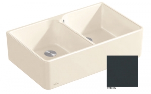 Villeroy & Boch Splstein 80 X Doppelbecken, Farbe S5 Ebony, Premiumline