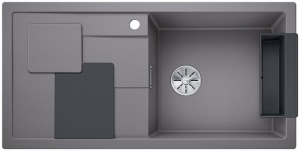 Blanco Sity XL 6 S Einbausple, Zubehr lava grey, Farbe alumetallic, InFino Ablauf, 525050