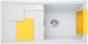 Blanco Sity XL 6 S Einbausple, Zubehr lemon, Farbe weiss, InFino Ablauf, 525055