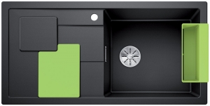 Blanco Sity XL 6 S Einbausple, Zubehr kiwi, Farbe anthrazit, InFino Ablauf, 525060