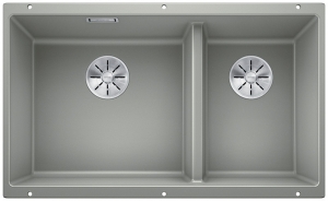 Blanco Subline 430/270-U Silgranit PuraDur 2, Farbe perlgrau, InFino Ablauf, 523154