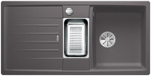 Blanco Lexa 6 S Silgranit PuraDur 2, Farbe felsgrau, InFino Ablauf, 524931