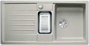 Blanco Lexa 6 S Silgranit PuraDur 2, Farbe perlgrau, InFino Ablauf, 524933