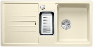 Blanco Lexa 6 S Silgranit PuraDur 2, Farbe jasmin, InFino Ablauf, 524935