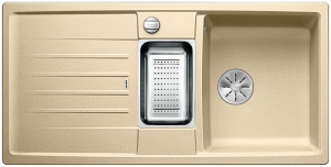 Blanco Lexa 6 S Silgranit PuraDur 2, Farbe champagner, InFino Ablauf, 524936